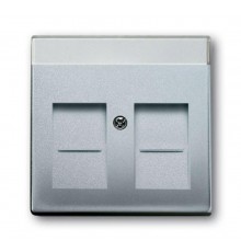 Плата центральная (накладка) для 1-постовой телекоммуникац.розетки 0213,0216,серия solo/future,цвет серебр.-алюм.  1710-0-3674   2CKA001710A3674  A