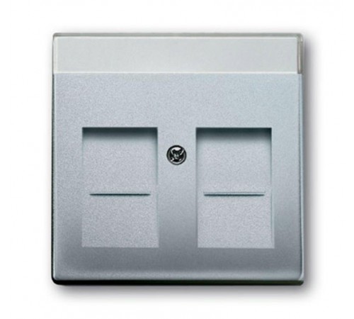 Плата центральная (накладка) для 1-постовой телекоммуникац.розетки 0213,0216,серия solo/future,цвет серебр.-алюм.  1710-0-3674   2CKA001710A3674  A