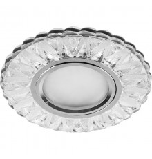 Светильник точечный встраиваемый декоративный CD930 15LED*2835 SMD 4000K, MR16 50W G5.3, прозрачный, хром  29463  Feron