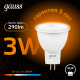 Лампа светодиодная LED 3Вт GU4 220В 2100К MR11 d35х45мм  132517103  Gauss
