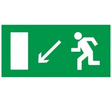 Пиктограмма (наклейка) . 100х50 мм "Напр.к эвак.вых. нал.вниз"  YPC30-105NEV-NALVN  IEK
