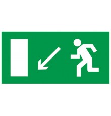 Пиктограмма (наклейка) . 100х50 мм "Напр.к эвак.вых. нал.вниз"  YPC30-105NEV-NALVN  IEK