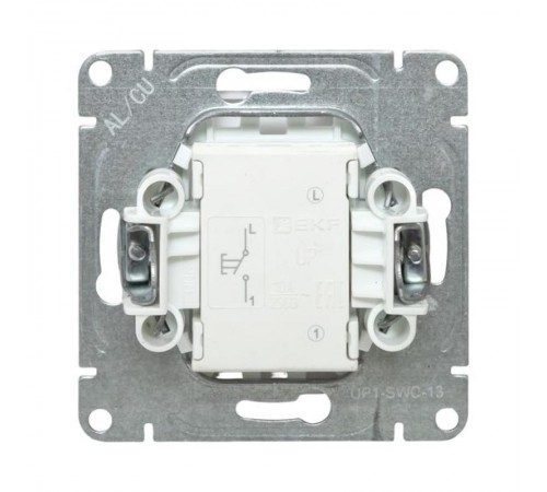 Механизм выключателя, одноклавишный, кнопочный, шампань Эпика  UP1-SWC-13 EKF