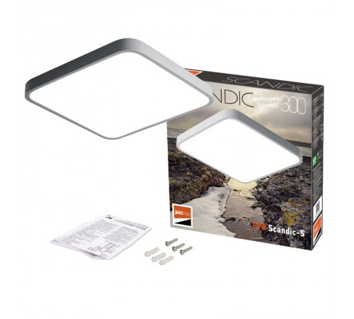 Светильник светодиодный бытовой PPB Sсandic-S 36w 4000K GR IP20 330*330*50  .5037236  JAZZWAY