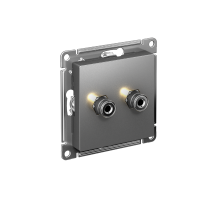 AtlasDesign Сталь АудиоРозетка двухместная  ATN000987  SE