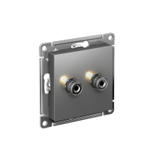 AtlasDesign Сталь АудиоРозетка двухместная  ATN000987  SE