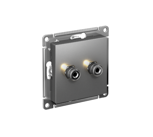 AtlasDesign Сталь АудиоРозетка двухместная  ATN000987  SE