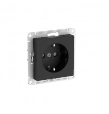 AtlasDesign Карбон Розетка с заземлением со шторками, 16А, механизм, быстрозажимные клеммы  ATN001045S  SE