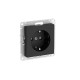 AtlasDesign Карбон Розетка с заземлением со шторками, 16А, механизм, быстрозажимные клеммы  ATN001045S  SE