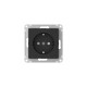 AtlasDesign Карбон Розетка с заземлением со шторками, 16А, механизм, быстрозажимные клеммы  ATN001045S  SE
