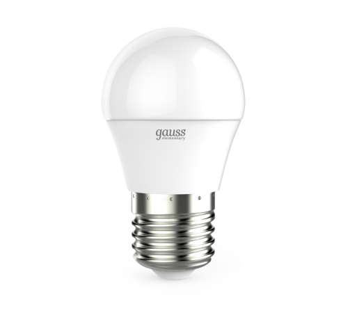 Лампа светодиодная LED 6Вт E27 220В 6500К Elementary шар  53236  Gauss