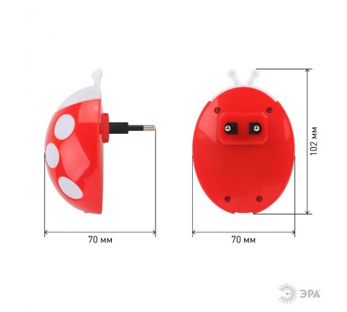 Ночник NN-601-LS 0,5Вт светодиодный красный  Б0019094  ЭРА