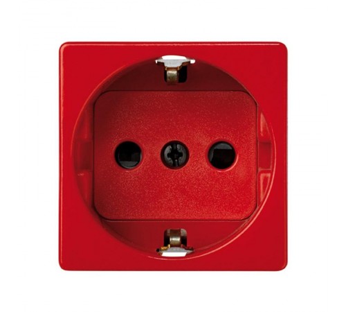 Simon 27 Розетка двухполюсная с/з, с защитными шторками, безвинтовой зажим, 16А 250В, широкий модул  27432-68  Simon