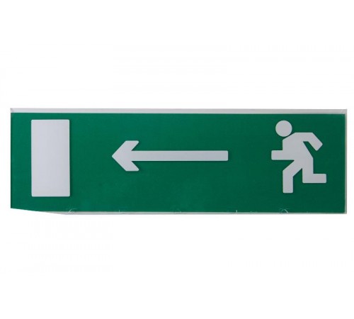 Сменное табло "Направление к эвакуационному выходу налево" зеленый фон для "Топаз"  SQ0349-0213  TDM