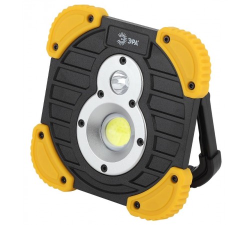 Фонарь прожекторный  PA-801 серия "Практик" [10Вт COB, 3,3 Ач, диммер, IPX6, PowerBank, кор.]  Б0036614  ЭРА
