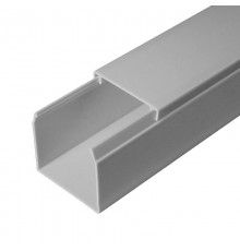 Кабель-канал серый RAL 7035 40х40 (60м/уп) 2-й замок в п/э   PR03.0076  ПРОМРУКАВ