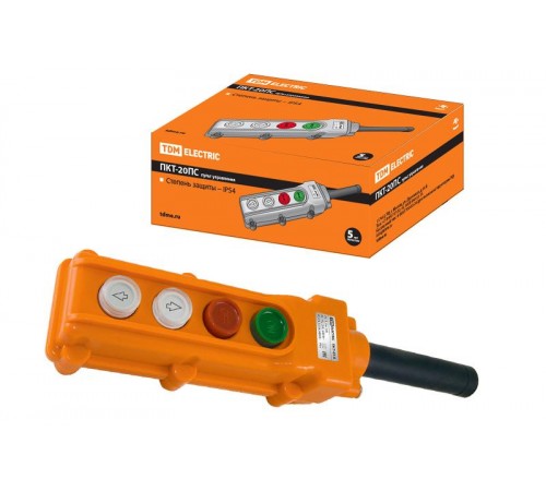 Пульт управления ПКТ-20ПС, кнопки Пуск с фиксацией, Стоп, вверх, вниз, IP54  SQ0706-0007  TDM