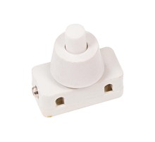 Выключатель-кнопка 250V 2А (2с) ON-OFF белый (для настольной лампы)  36-3012  REXANT