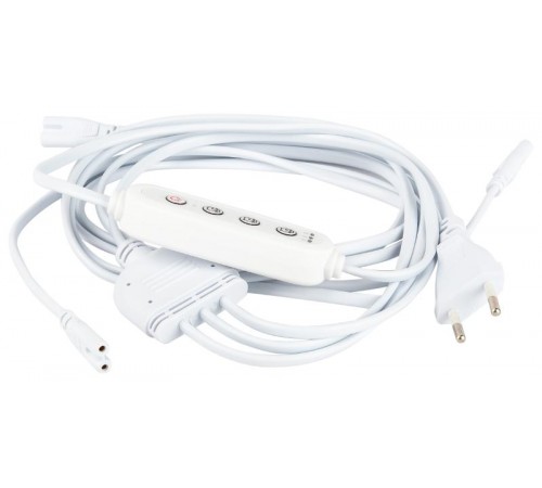 Разветвитель сетевой для линейных светильников  Разветвитель 3х IEC C7 2pin 2m+timer на 3 точки с таймером 4, 8, 12H  Б0066933  ЭРА