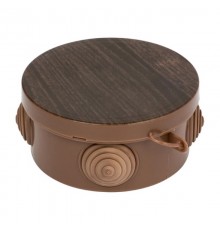 Коробка распределительная КМР-040-038 с крышкой (65х40) 4 мембранных ввода тёмное дерево IP54 EKF PROxima  plc-kmr-040-038-t  EKF