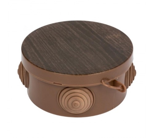 Коробка распределительная КМР-040-039 с крышкой (85х40) 4 мембранных ввода тёмное дерево IP54 EKF PROxima  plc-kmr-040-039-t  EKF