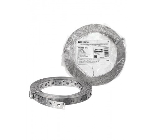 Лента монтажная перфорированная прямая 20x1,0 мм (10 м)  SQ2907-0706  TDM