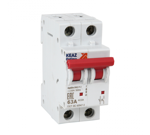Выключатель нагрузки модульный OptiDin BM63P-220-УХЛ3 (BM63Р)  332974  КЭАЗ