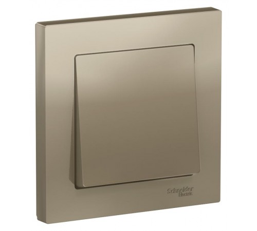 AtlasDesign Шампань Выключатель 1-клавишный сх.1, 10АХ, (в сборе с рамкой)  ATN000512  SE