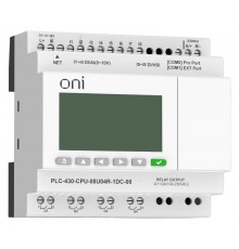 ПЛК 430 Модуль ЦПУ 4 DI 4 UI 4 RO 24В DC EP с экраном  PLC-430-CPU-08U04R-1DC-00  ONI