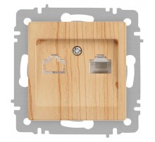 Розетка Intro Accent 6-303-11 информационная RJ45, IP20, СУ, сосна  Б0063644  Intro