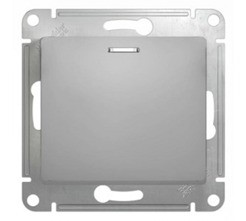 Glossa Алюминий Выключатель 1-клавишный с подсветкой, сх.1а, 10АХ  GSL000313  SE