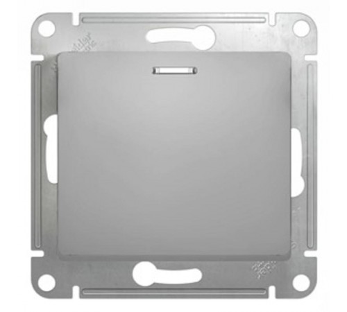 Glossa Алюминий Выключатель 1-клавишный с подсветкой, сх.1а, 10АХ  GSL000313  SE