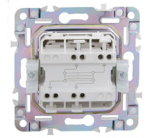 SKANDY Выключатель 1-клавишный перекрестный 10А SK-V03S серебряный   SK-V13-0-10-K23  IEK