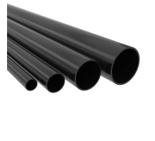 Труба ПВХ жёсткая гладкая д.25мм, лёгкая, 3м, цвет черный  63925B  DKC