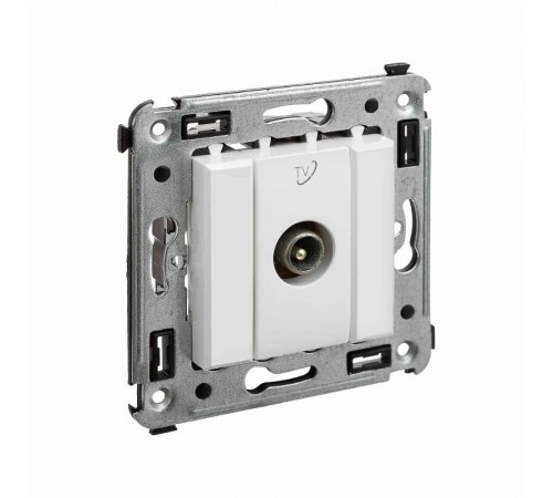 Розетка TV в стену, проходная, "Avanti", "Белое облако"  4400513  DKC