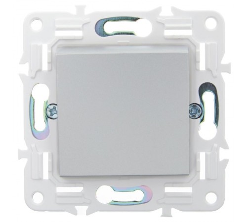 SKANDY Выключатель 1-клавишный перекрестный 10А SK-V03S серебряный   SK-V13-0-10-K23  IEK