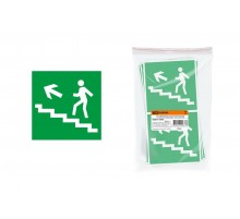 Знак "Направление к эвакуационному выходу (по лестнице налево вверх)" 150х150мм   SQ0817-0048  TDM