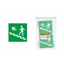 Знак "Направление к эвакуационному выходу (по лестнице налево вверх)" 150х150мм   SQ0817-0048  TDM