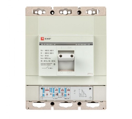 Выключатель автоматический ВА-99 800/800А 3P 35кА с электронным расцепителем EKF PROxima  mccb99-800-800e  EKF