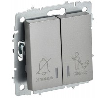 BRITE Выключ. 2-кл. с инд. отел. 10А ВС10-2-9-БрС сталь  BR-V20-2-10-K46  IEK