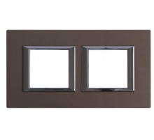 Рамка 2х2П 71мм горизонтальная Бронза Axolute  HA4802M2HBR  Legrand
