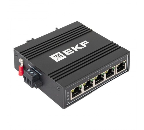 Промышленный неуправляемый коммутатор U-5T, 5 портов 10/100Base-T(X) RJ45, монтаж на динрейку TSX TSX-U-5TEKF