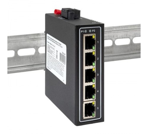 Промышленный неуправляемый коммутатор U-5T, 5 портов 10/100Base-T(X) RJ45, монтаж на динрейку TSX TSX-U-5TEKF