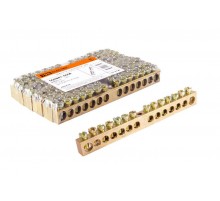 Шина "N" нулевая 8х12мм 14/1 (14групп/крепеж по центру)   SQ0801-0006  TDM