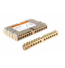 Шина "N" нулевая 8х12мм 14/1 (14групп/крепеж по центру)   SQ0801-0006  TDM