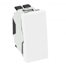 Переключатель кнопочный одноклавишный 10А 250В, 0,5 модуля Modul45, 45х22,5 мм белый  6120960  OBO Bettermann