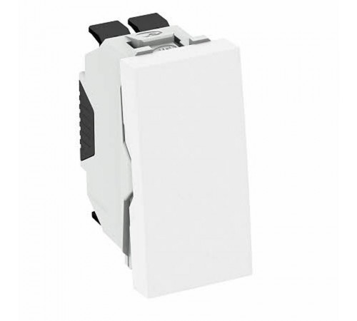 Переключатель одноклавишный 1-полюсный 10A 250В 0,5 модуля Modul45, 45х22,5 мм белый  6120920  OBO Bettermann