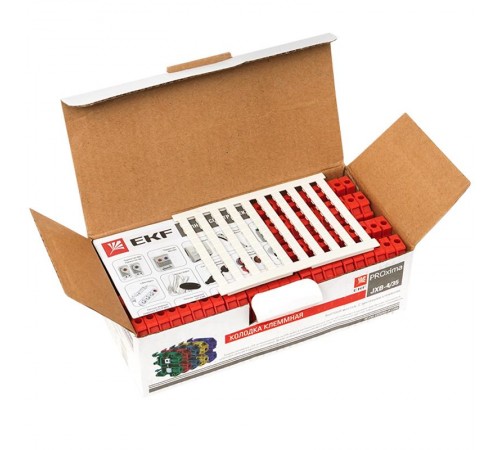 Колодка клеммная JXB-4/35 красная EKF PROxima  plc-jxb-4/35r  EKF