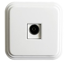 Розетка телевизионная1-местная, 75 Ом, 5-862МГц, PST00-20-20 (ТР-01), белый  39705  STEKKER