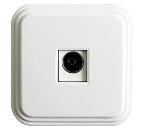 Розетка телевизионная1-местная, 75 Ом, 5-862МГц, PST00-20-20 (ТР-01), белый  39705  STEKKER